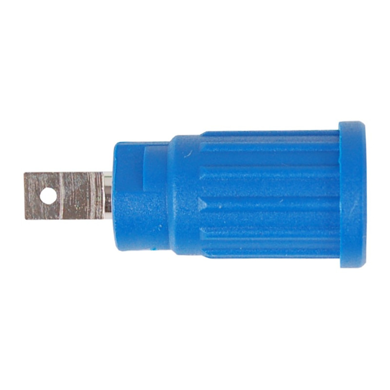 Gniazdo panelowe bezp. 4mm wcisk. SEPB1773-BU 24A CATII 1,5kV niebieski
