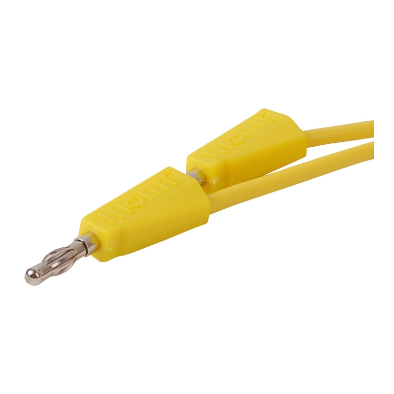 PPS110-Y Przewód pom. 2x wtyk banan 4mm, 1m, 20A żółty