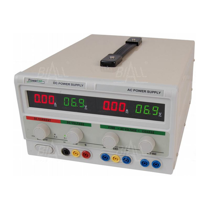 Zasilacz lab AC/DC 30V/5A DC, 30V/2A AC, 6.3V/6A AC LED PowerLab