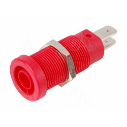 Gniazdo panelowe bezp. 4mm GLP260-R max32A CAT III 1000V czerwony