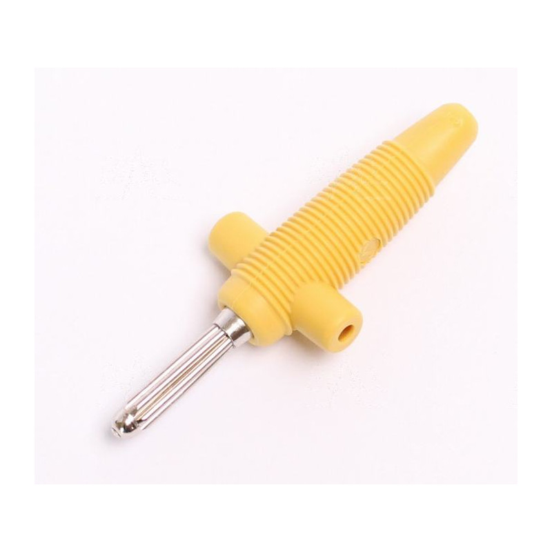 Wtyk banan 4mm z gn. 4mm BUELA300-YEL 60V/30V~ 30A żółty