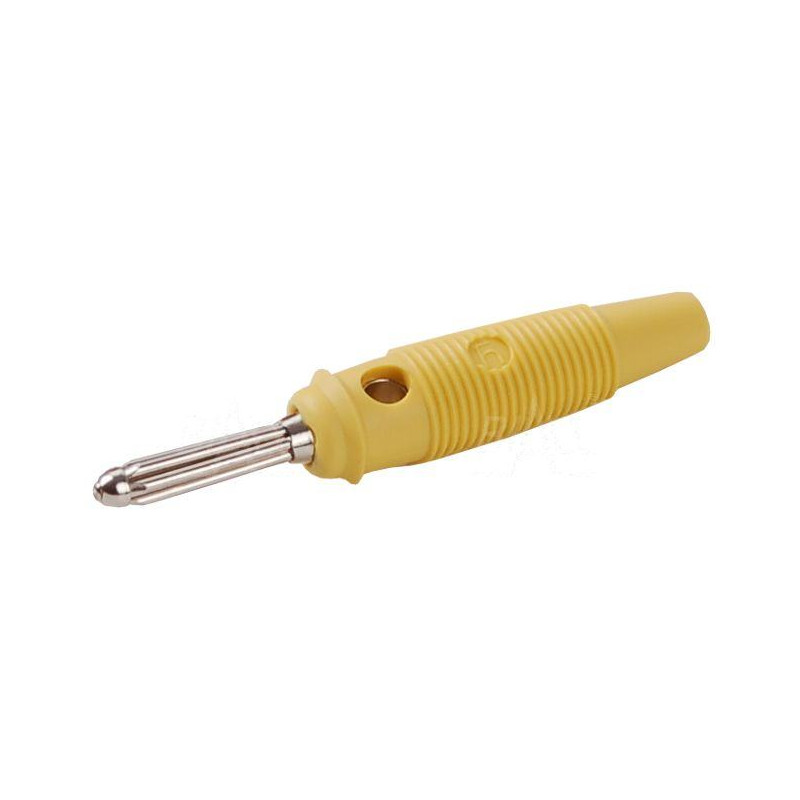 Wtyk banan 4mm BUELA30-YEL 60V/30V~ 30A żółty