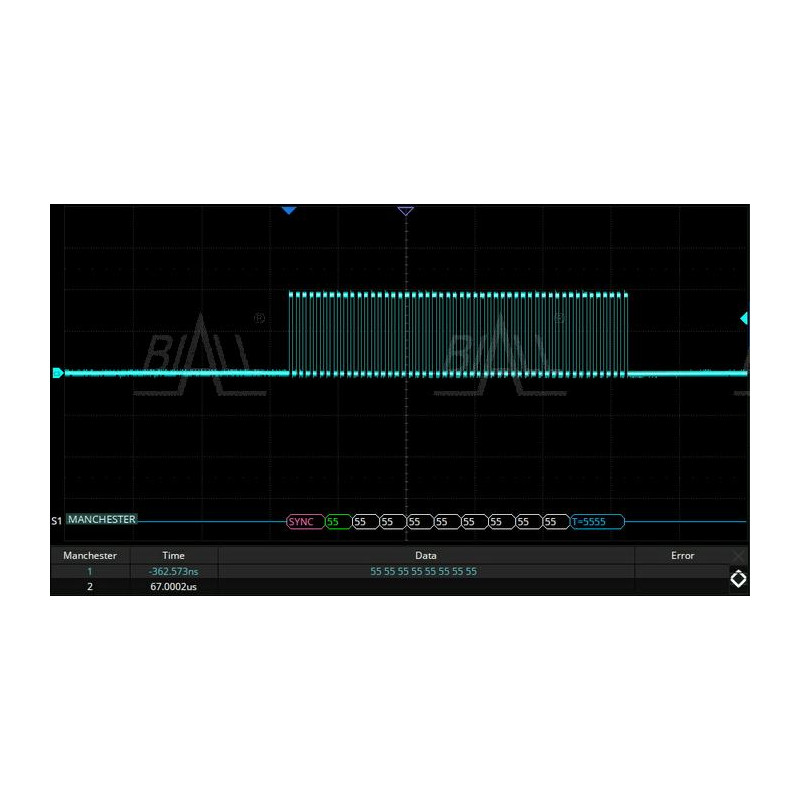 SDS-5000X-Manchester dekodowanie (oprogramowanie)