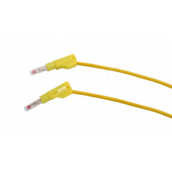 PPS2-B050-Y Przewód pom. 2x wtyk banan bezp. 4mm  0,5m 20A CAT II 600V SILIKON żółty