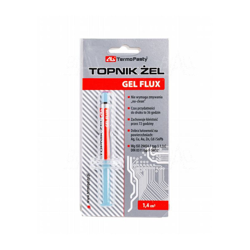 Topnik w żelu GelFlux kl.RMA 1.4cm3, strzykawka